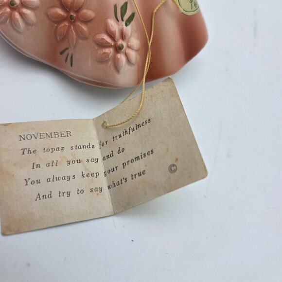 Vintage Josef Originals November Topaz Birthday Stone Figurine (Repaired) - Picture 4 of 13